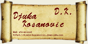 Đuka Kosanović vizit kartica